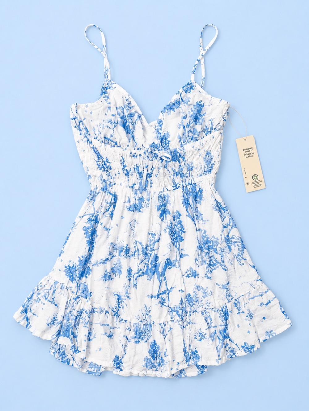 Blue & White Floral Sundress